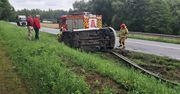 Kolizja na DK16 pod Grudziądzem. Samochód wypadł z drogi