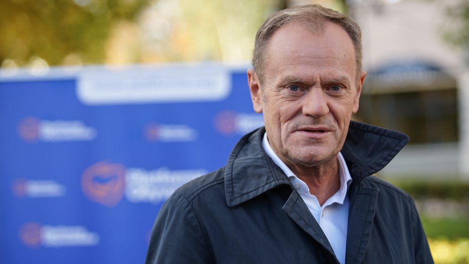 Civic Platform leader and former President of the European Council Donald Tusk is seen in Sopot, Poland on 23 October 2021 Tusk voted in the internal party elections, the result of which is to confirm his leadership in the Civic Platform (Platforma Obywatelska).   (Photo by Michal Fludra/NurPhoto via Getty Images)