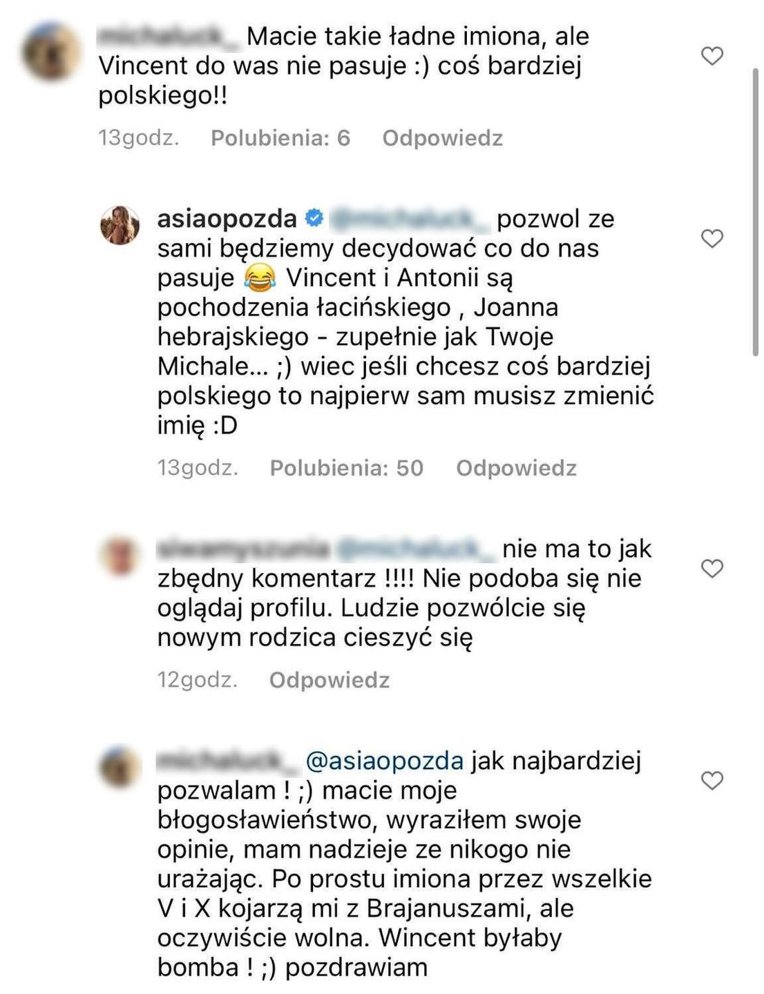 Joanna Opozda broni imienia syna