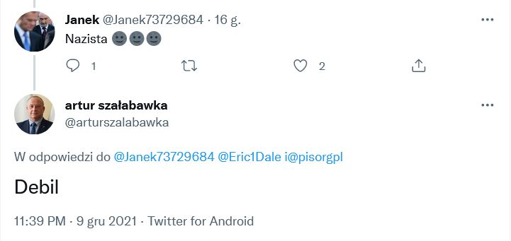 Artur Szałabawka na Twitterze