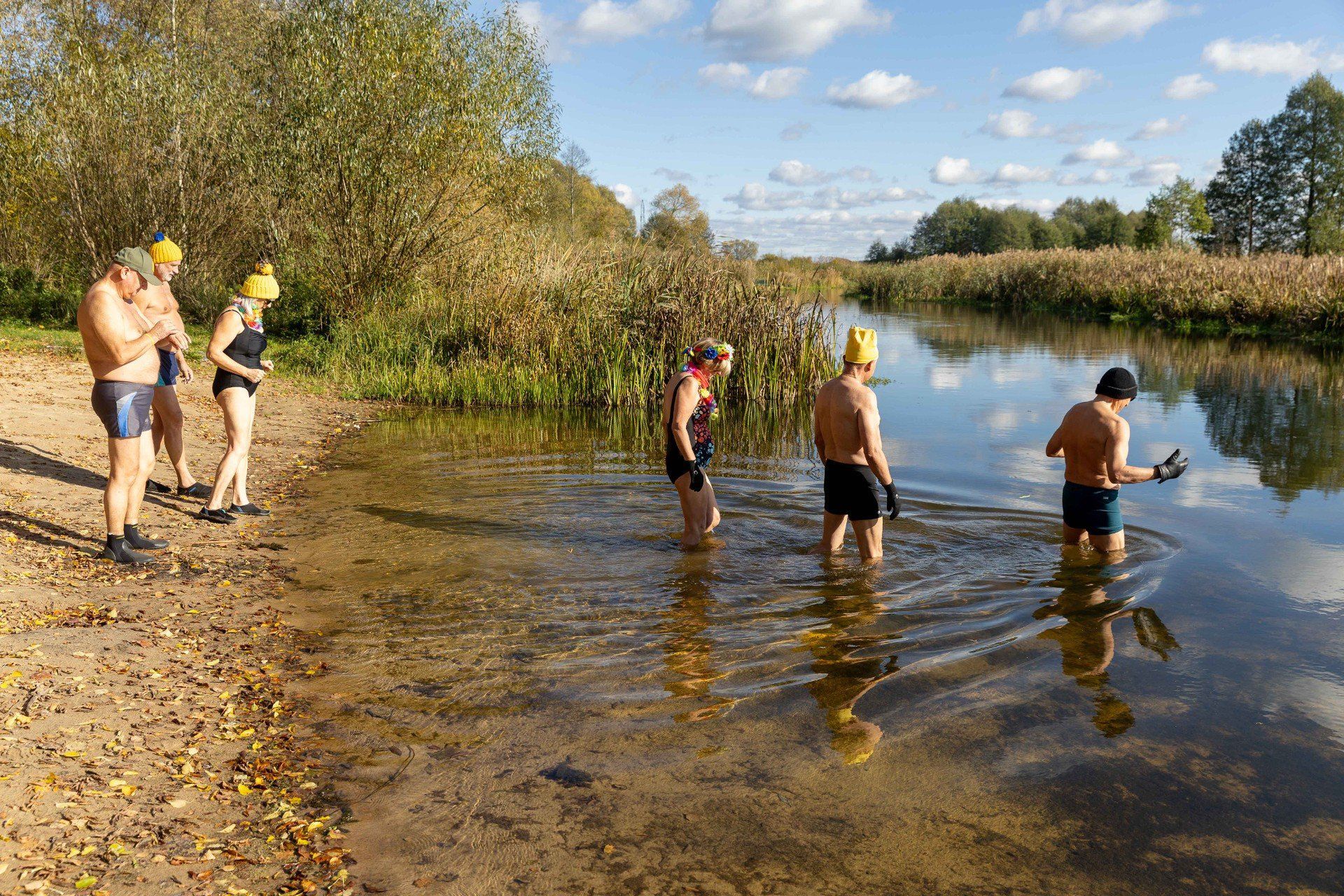 Październikowe morsowanie Podlaskiego Klubu Morsów. 