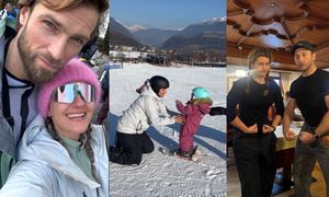 Zofia Zborowska i jej ferie: nauka jazdy na nartach półtorarocznej Jaśminy, selfie z mężem i pokaz siły z Borysem Szycem (ZDJĘCIA)