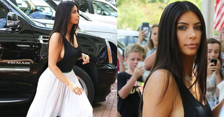 Kim BEZ BIUSTONOSZA w Nowym Jorku (ZDJĘCIA)