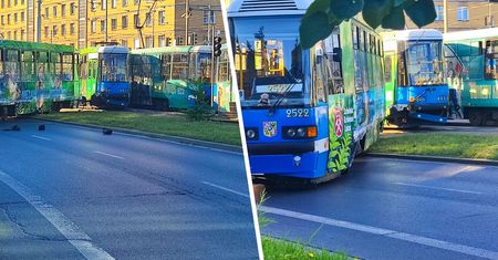 Fatalny wypadek we Wrocławiu. Wagon tramwajowy wyleciał na jezdnię