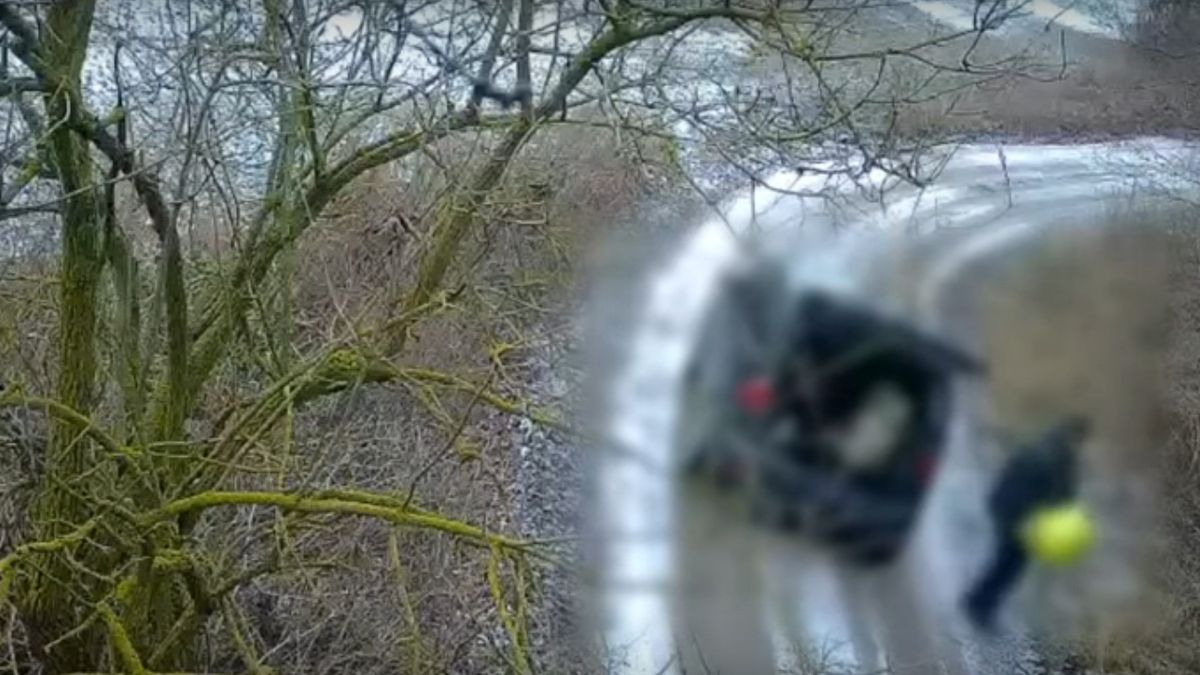 Męćzyzna nie wiedział, że niefortunnie dla siebie - wybrał miejsce objęte działaniem kamery