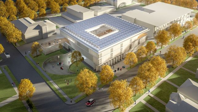 Tak miałaby wyglądać bryła biblioteki w Kalifornii projektu Andrzeja Kaczmarka z Politechniki Wrocławskiej.