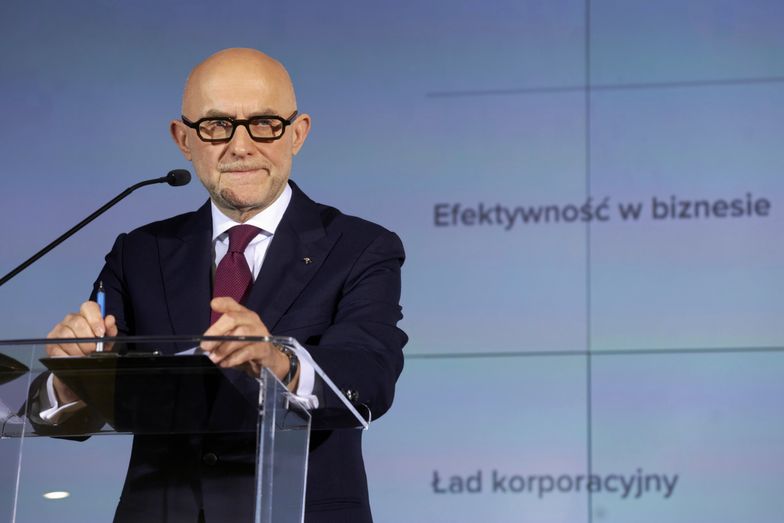 Ireneusz Fąfara, nowy prezes Orlenu, podczas prezentacji wyników za I kw.