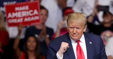 USA. Donald Trump na wiecu wyborczym. Trzęsienie ziemi w Oklahomie