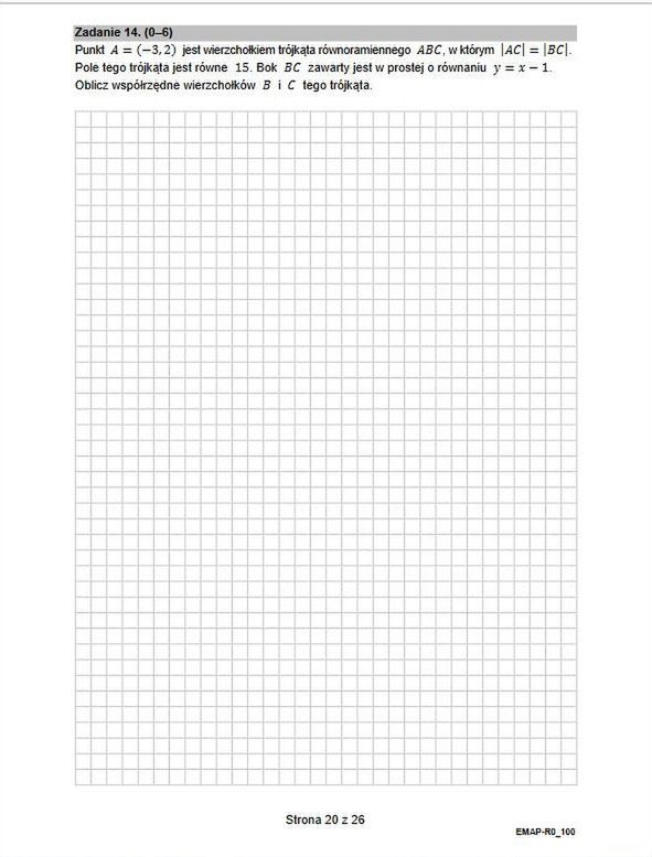Matura rozszerzona z matematyki