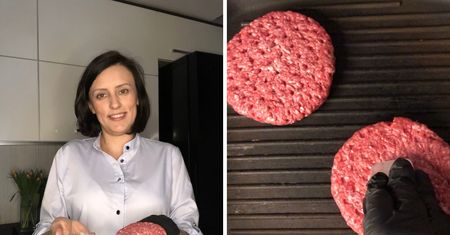 Na grillowym ruszcie układam mięso z kostkami lodu. Robię to z konkretnego powodu