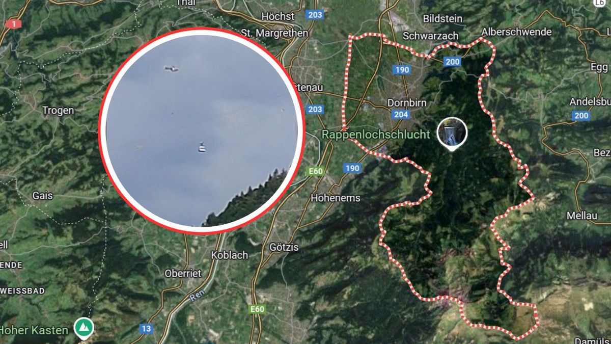 Burza sparaliżowała kolejkę linową w Dornbirn