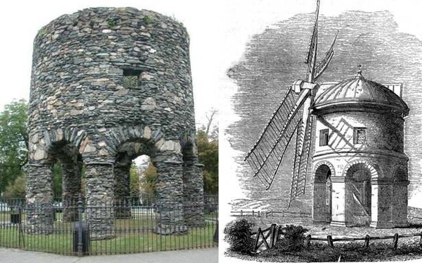 Wieża z Newport i angielski młyn z XVII wieku