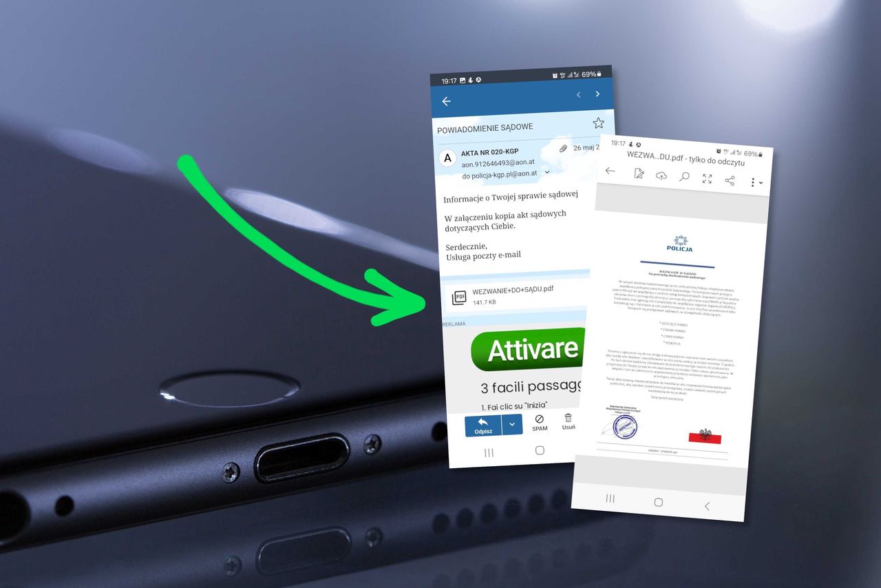 Czytelniczka dostała e-mail. W załączniku PDF z wezwaniem