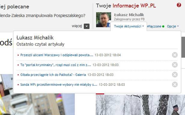 WP i Onet integrują się z Facebookiem. Znajomi dowiedzą się, co przeczytałeś 3
