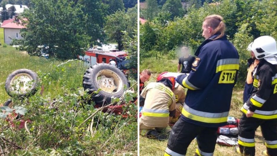Nie żyje 37-latek przygnieciony przez ciągnik.