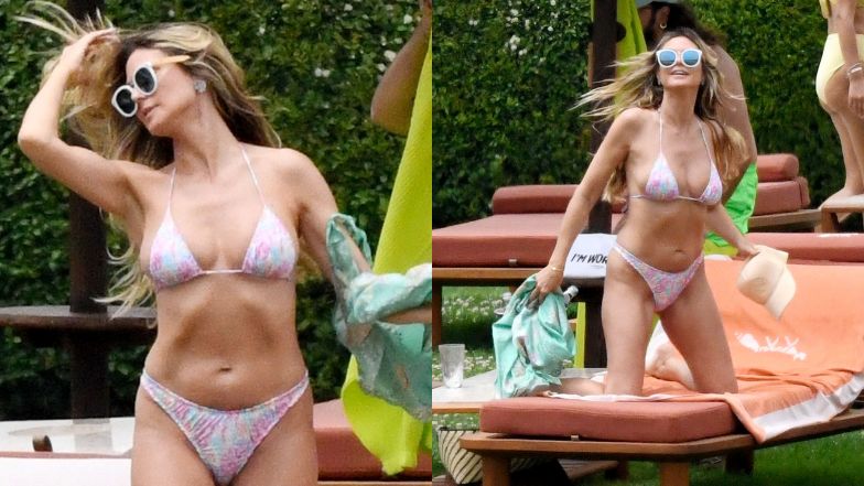Szalona Heidi Klum wygrzewa się w bikini (FOTO)