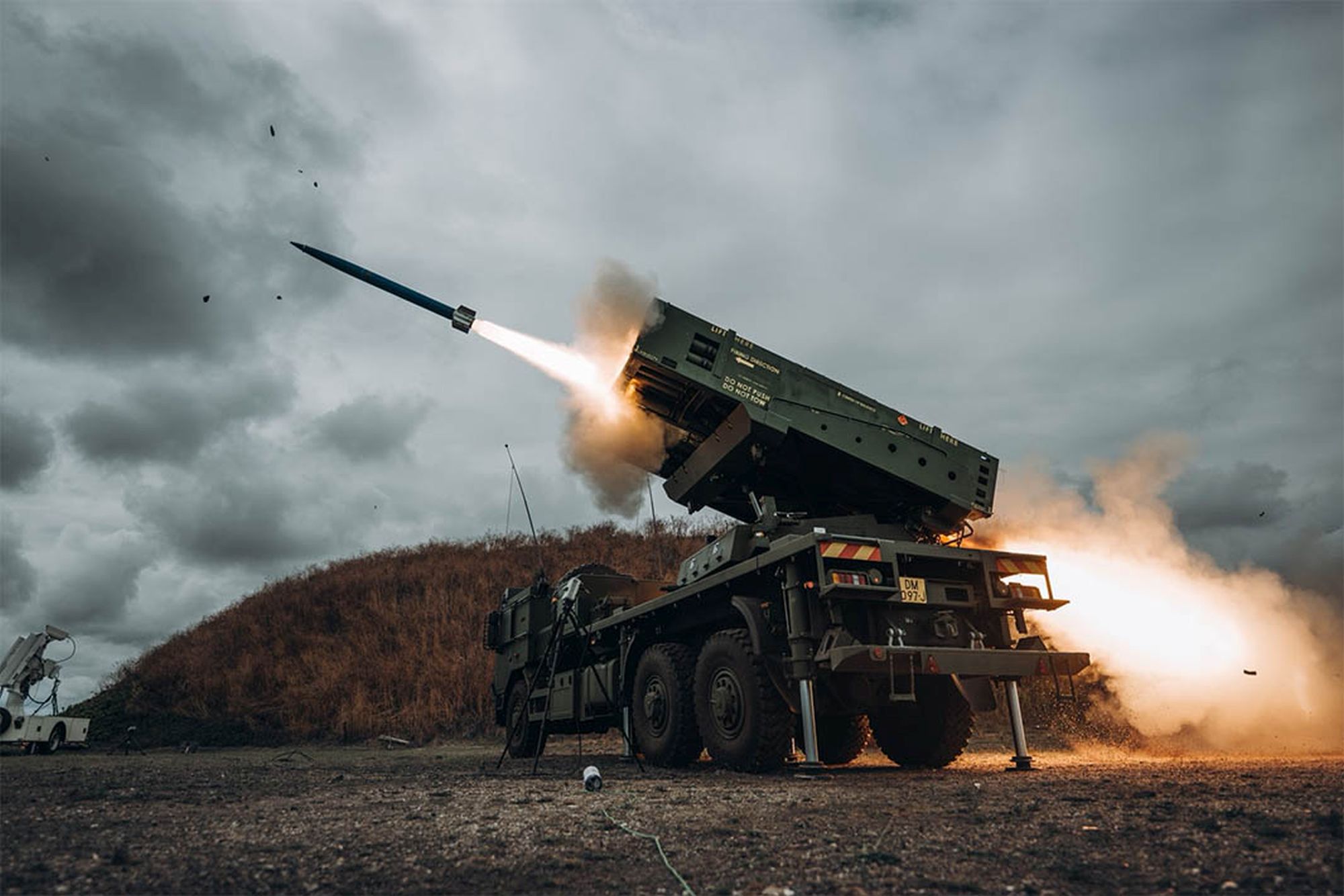 Holenderska wyrzutnia PULS w trakcie testów