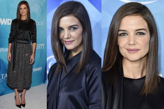 Urocza i uśmiechnięta Katie Holmes na imprezie w Hollywood (ZDJĘCIA)