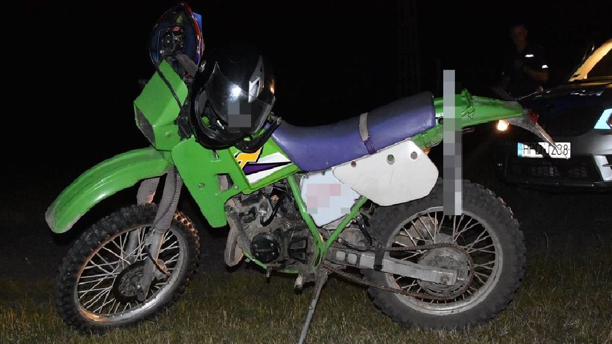 Motocykl, którym jechał nastolatek