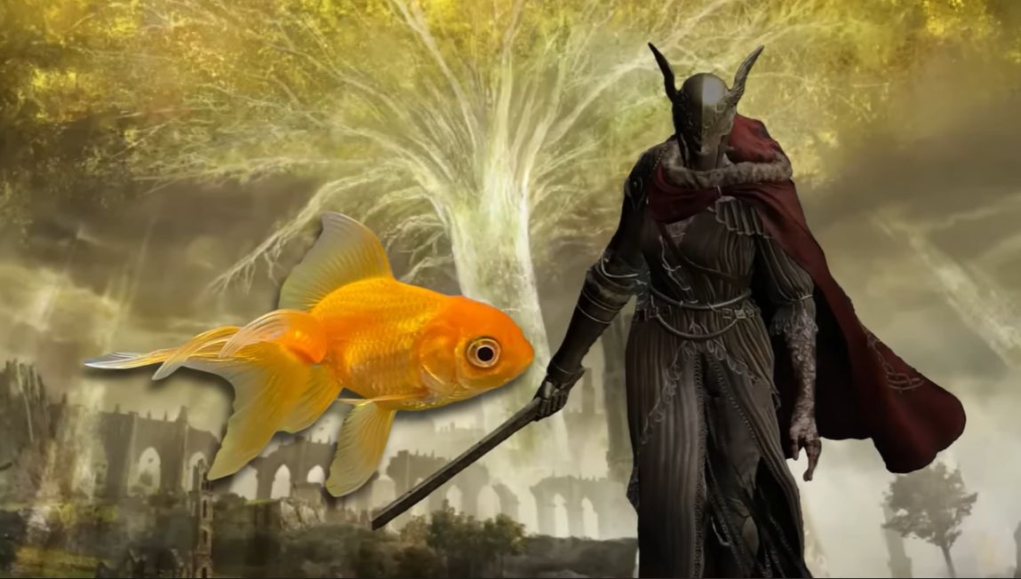 The goldfish will defeat Malenia from Elden Ring.