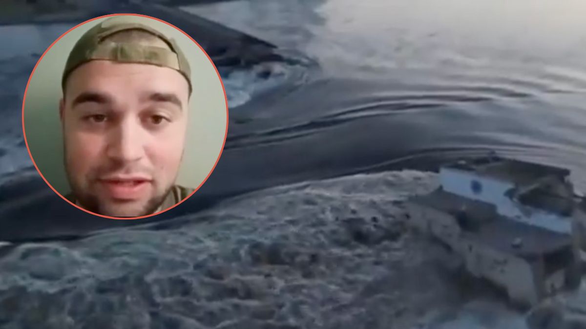 Wysadzona zapora na Dnieprze