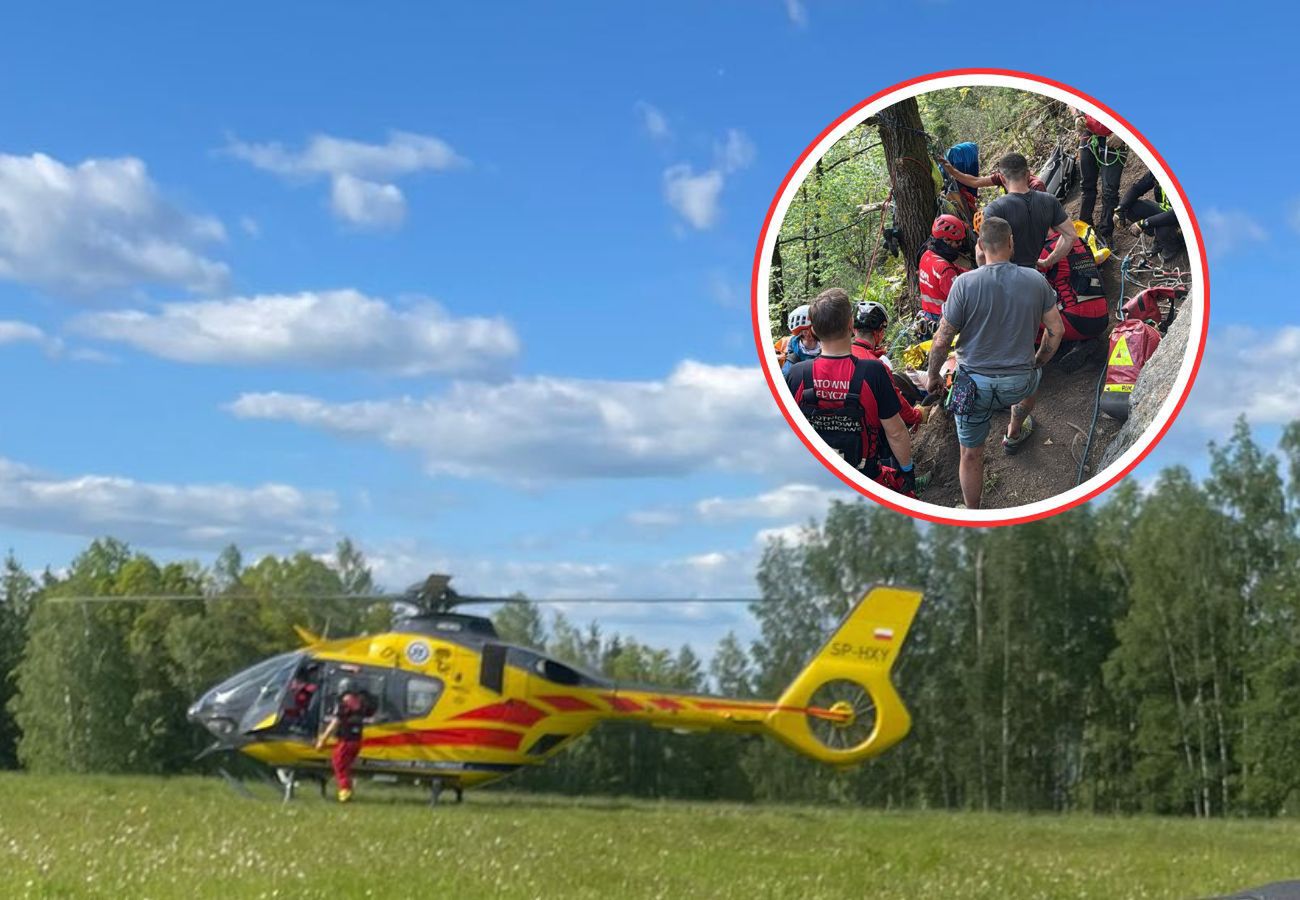 Poważny wypadek w Karkonoszach. Turysta spadł z wysokości