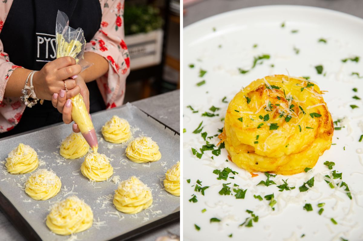 These potato towers melt in your mouth. Just by looking at them, your mouth will water