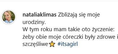 Natalia Klimas zdradziła płeć drugiego dziecka