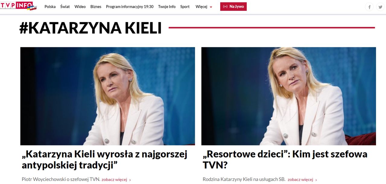 Teksty o Katarzynie Kieli dostępne na tvp.info