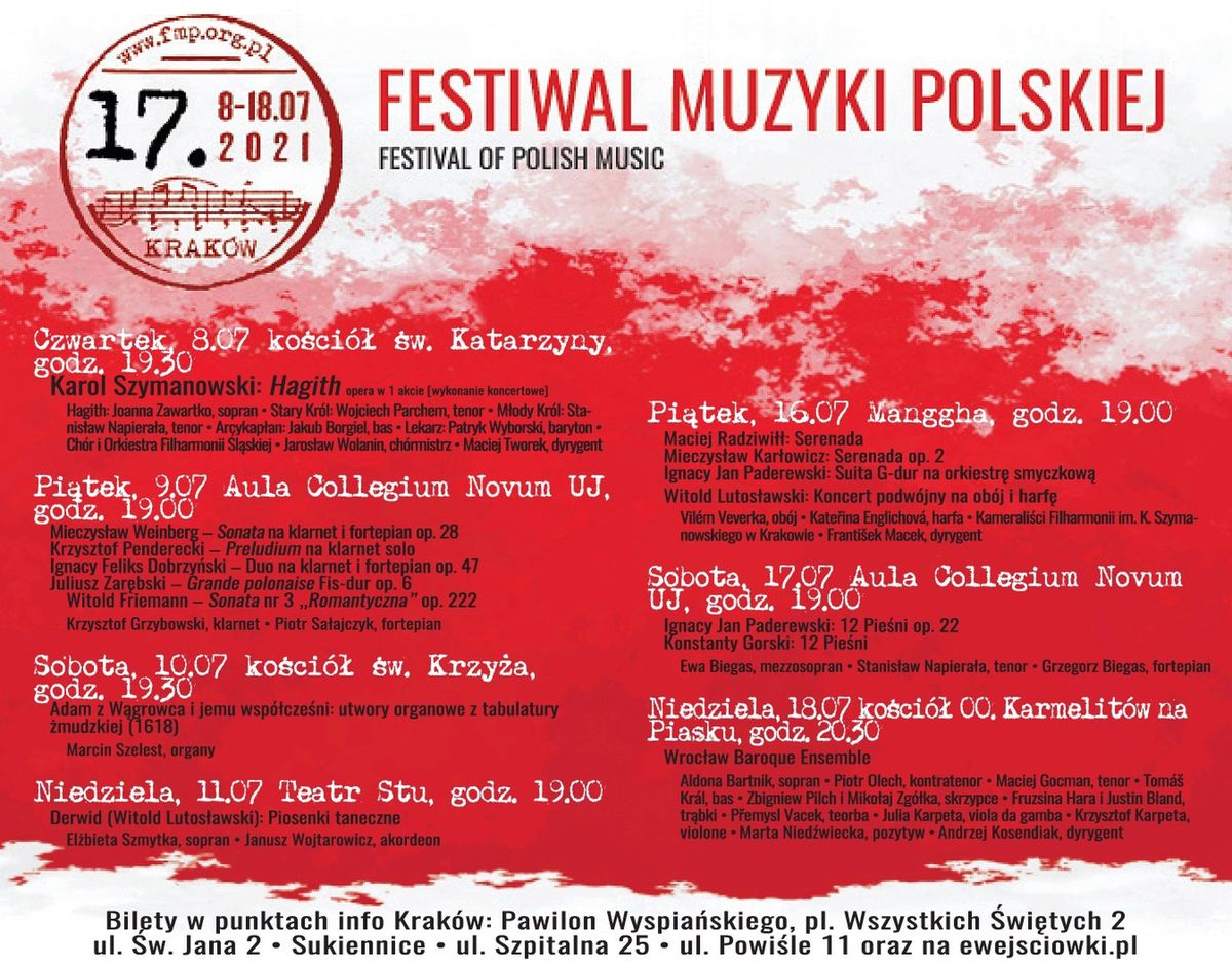 17. Festiwal Muzyki Polskiej, 8-18 lipca, Kraków 