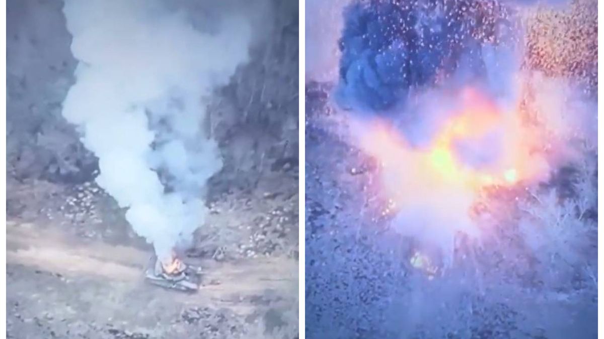 Rosyjski czołg wyleciał efektownie w powietrze w okolicach Krynek