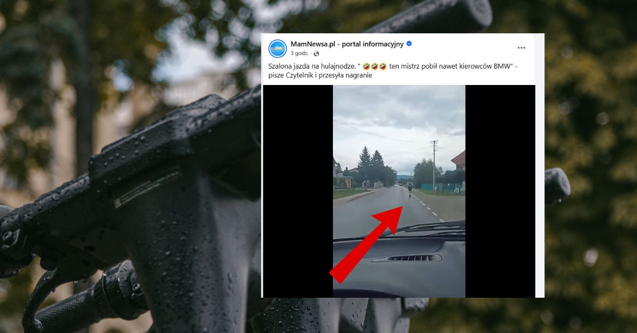 Pędził hulajnogą z prędkością auta. Szokujące nagranie krąży w sieci