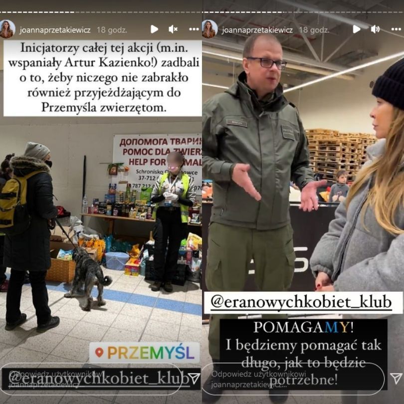 Joanna Przetakiewicz odwiedziła uchodźców w Przemyślu