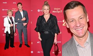 Zbiorowisko celebrytów na premierze filmu "Uwierz w Mikołaja 2": Mikołaj Roznerski z Teresą Lipowską, Daria Widawska, Marcin Mroczek... (ZDJĘCIA)