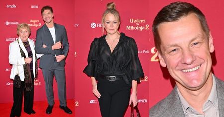 Zbiorowisko celebrytów na premierze filmu "Uwierz w Mikołaja 2": Mikołaj Roznerski z Teresą Lipowską, Daria Widawska, Marcin Mroczek... (ZDJĘCIA)