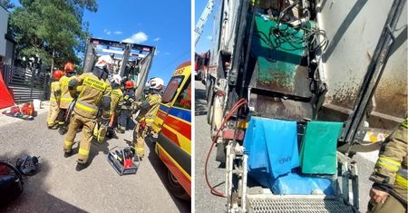 Koszmarny wypadek. Śmieciarka wciągnęła pracownika