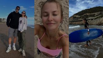 Anna Lewandowska relacjonuje weekend w Barcelonie: wypad na kawę, relaks na plaży i szaleństwa na desce (ZDJĘCIA)