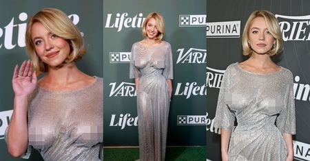 Sydney Sweeney eksponuje okazały biust i talię osy w sukni z PRZEŚWITAMI na imprezie Variety (ZDJĘCIA)