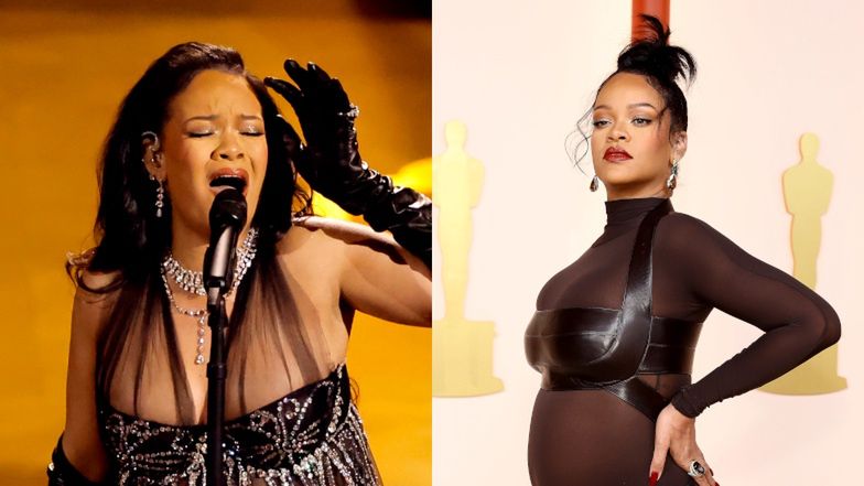 Oscary 2023. Rihanna podkreśla CIĄŻOWY BRZUCH w dwóch odważnych kreacjach (ZDJĘCIA)