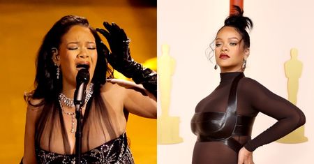 Oscary 2023. Rihanna podkreśla CIĄŻOWY BRZUCH w dwóch odważnych kreacjach (ZDJĘCIA)