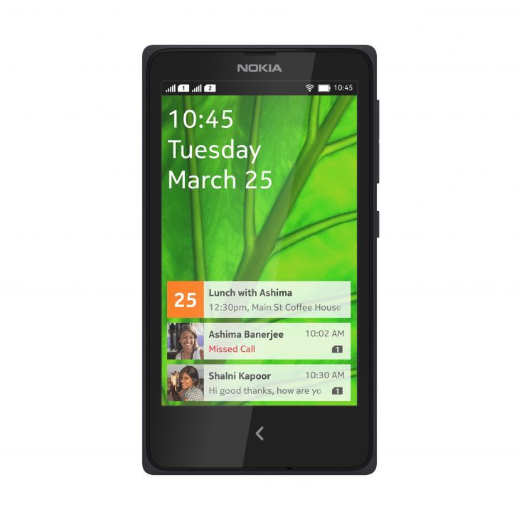 Nokia X - ekran blokady