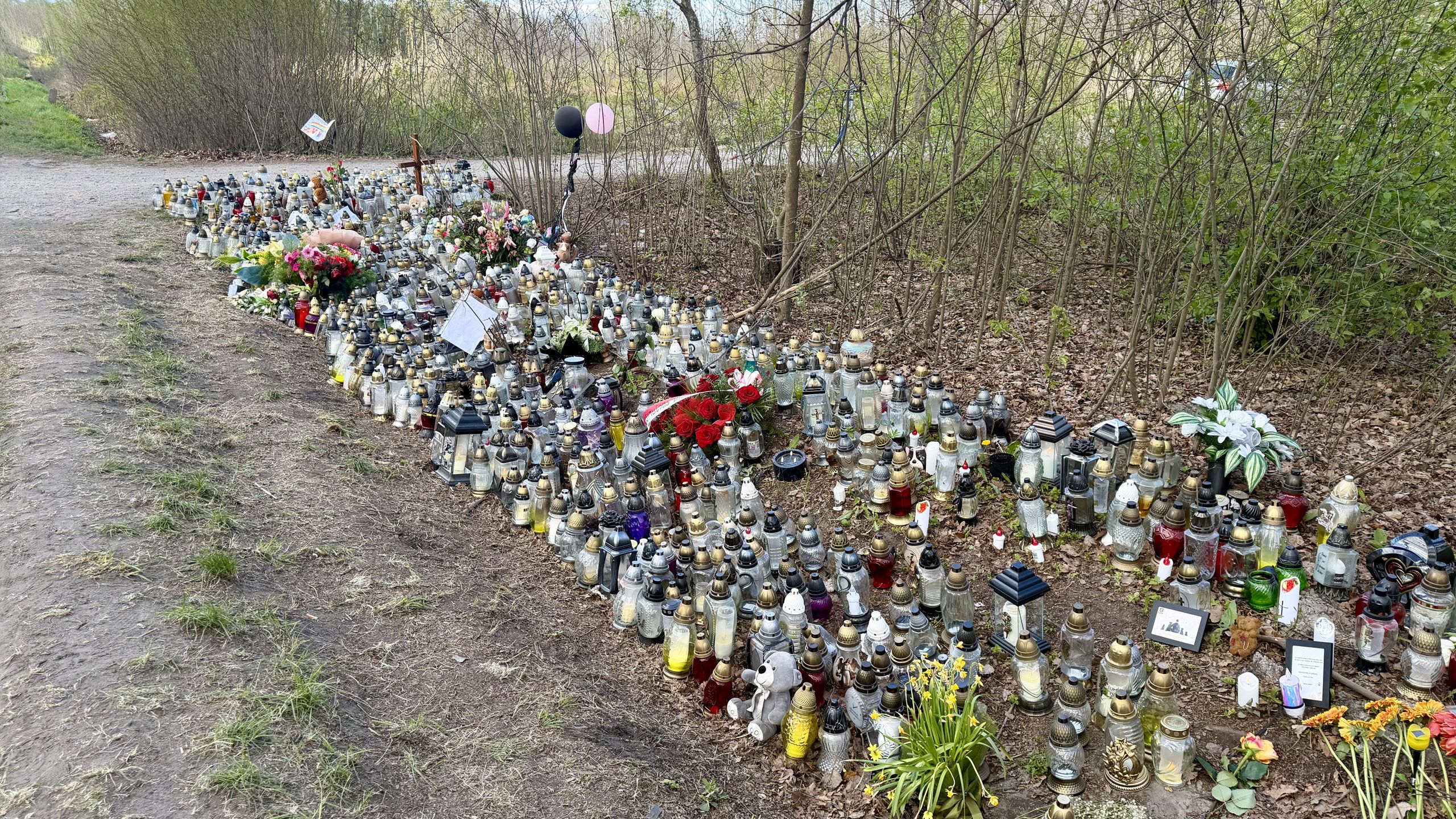 Miejsce wypadku Łukasza Litewki