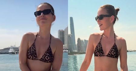 Panterkowa Paulina Sykut-Jeżyna pląsa na jachcie w Dubaju. Fajnie ma?