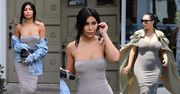 Sobowtórka Kim Kardashian bez stanika w obcisłej sukience (ZDJĘCIA)