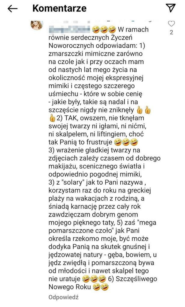 Dyskusja pod zdjęciem Katarzyny Skrzyneckiej