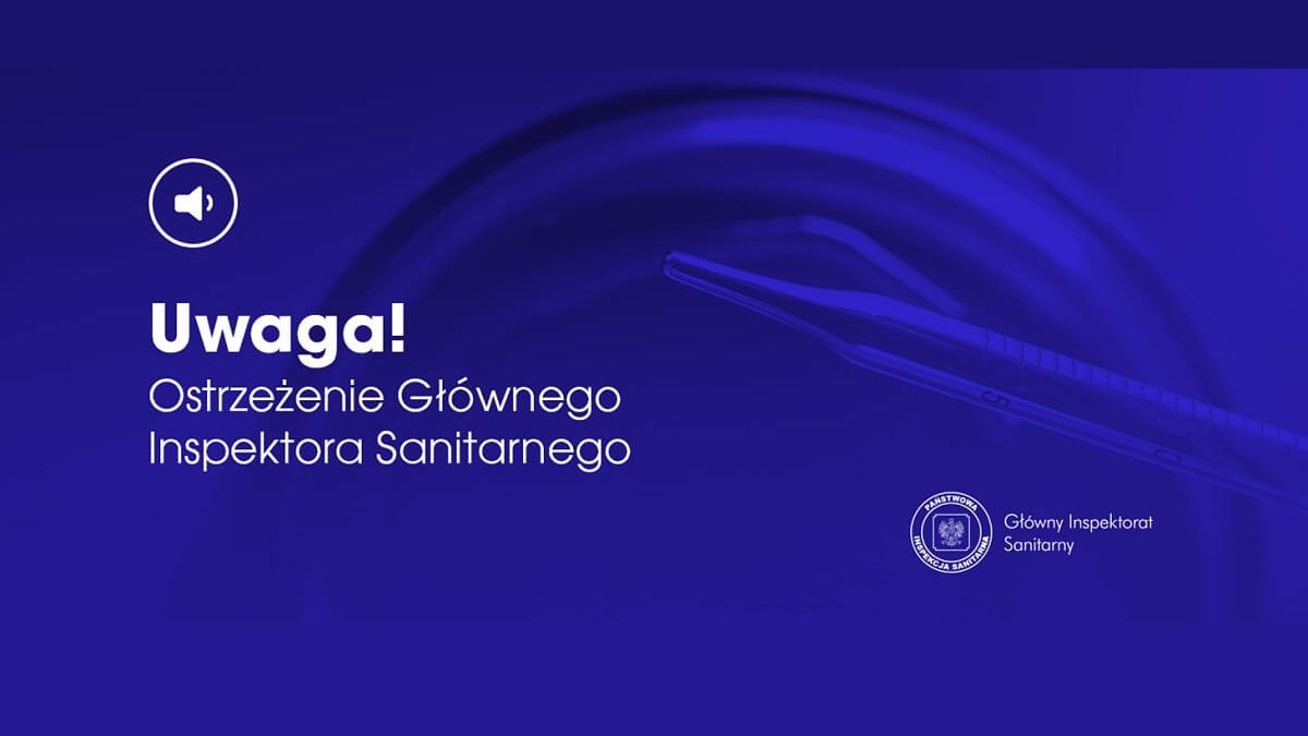 Komunikat ostrzegawczy GIS - plansza informacyjna