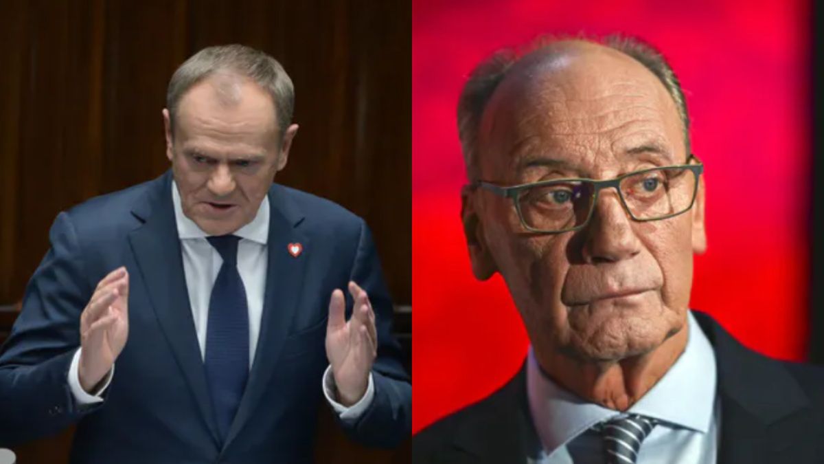 Na zdjęciu: Donald Tusk i Dariusz Szpakowski