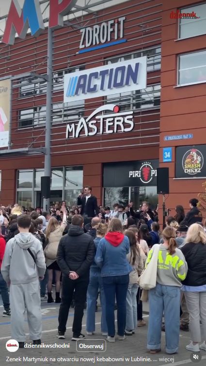 Zenon Martyniuk wystąpił na otwarciu kebaba