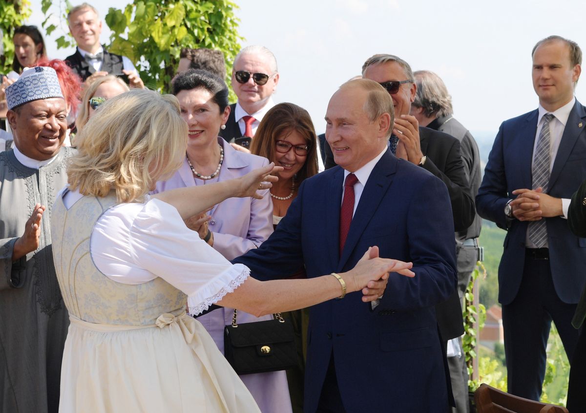 Karin Kneissl i Władimir Putin