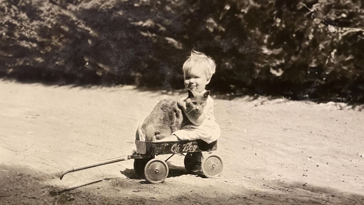 Chłopiec z kotem, ok. 1925 r.